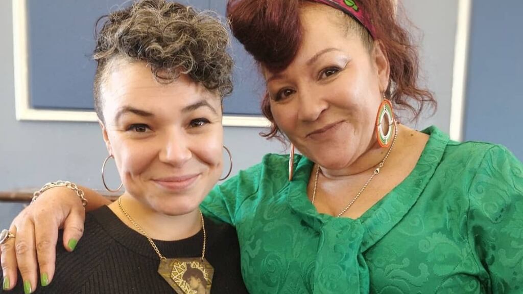 Jess Kavanagh with Lorraine Maher of I Am Irish