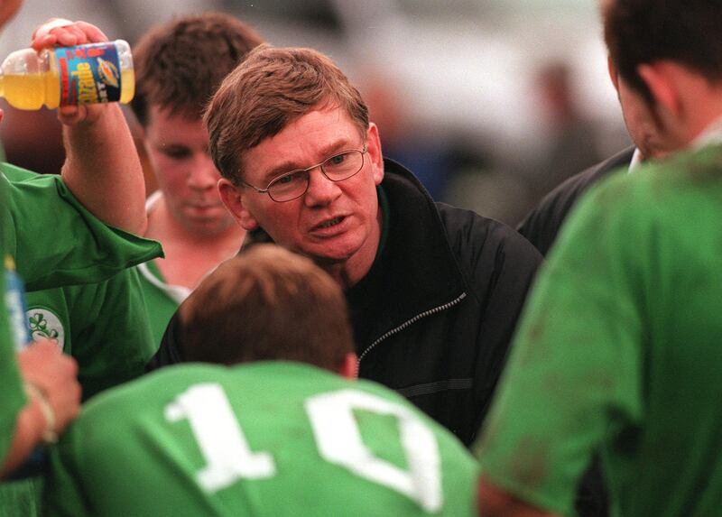 Ciarán Fitzgerald with the Ireland under-21s in 2000. Photograph: Morgan Treacy/Inpho