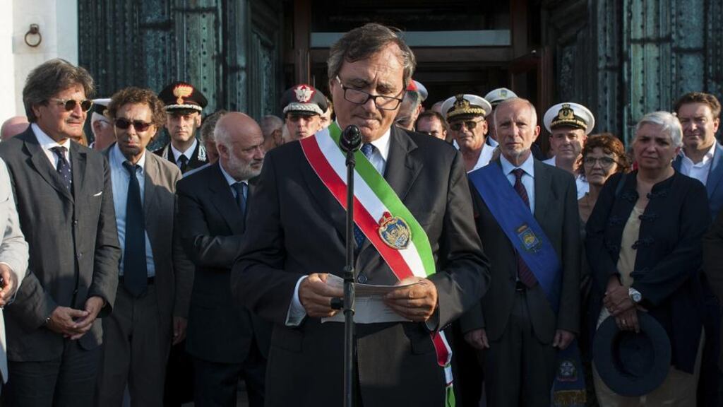 The mayor of Venice Luigi Brugnaro has been branded “boorishly bigoted” by Elton John after he banned books about homosexuality from the city’s schools. Photograph: Awakening/Getty Images