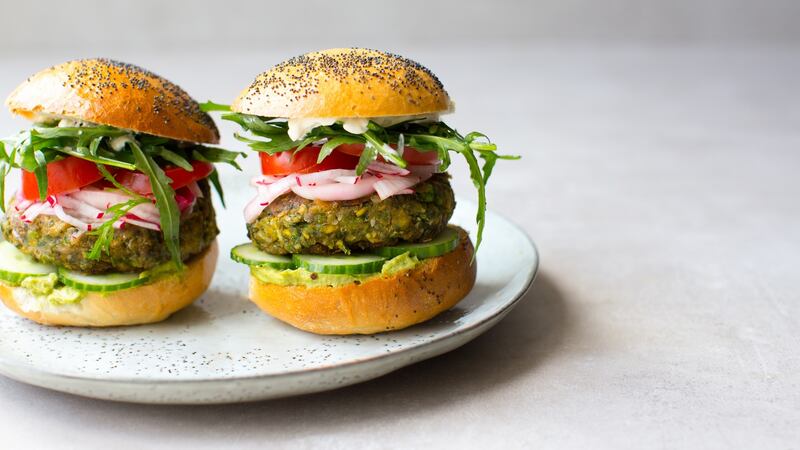 Copia Green’s vegan burger from its brunch menu