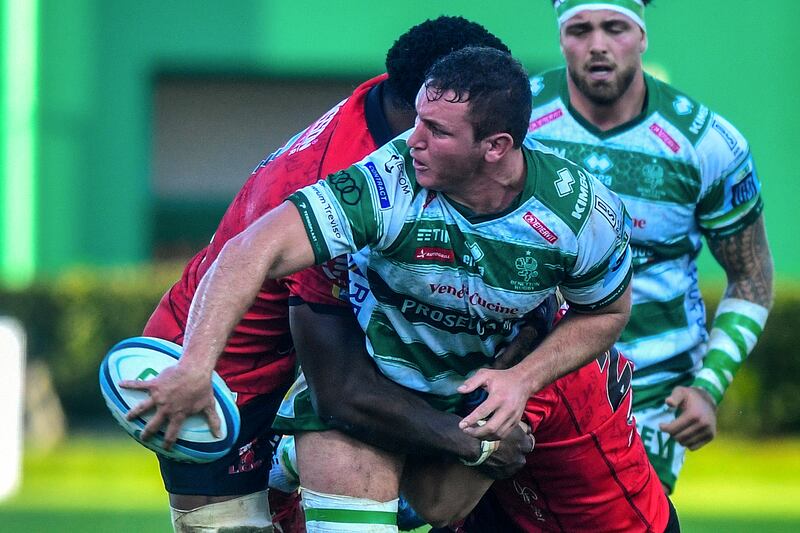 Benetton captain Michele Lamaro returns in the backrow to face Leinster. Photograph: Luca Sighinolfi/Inpho