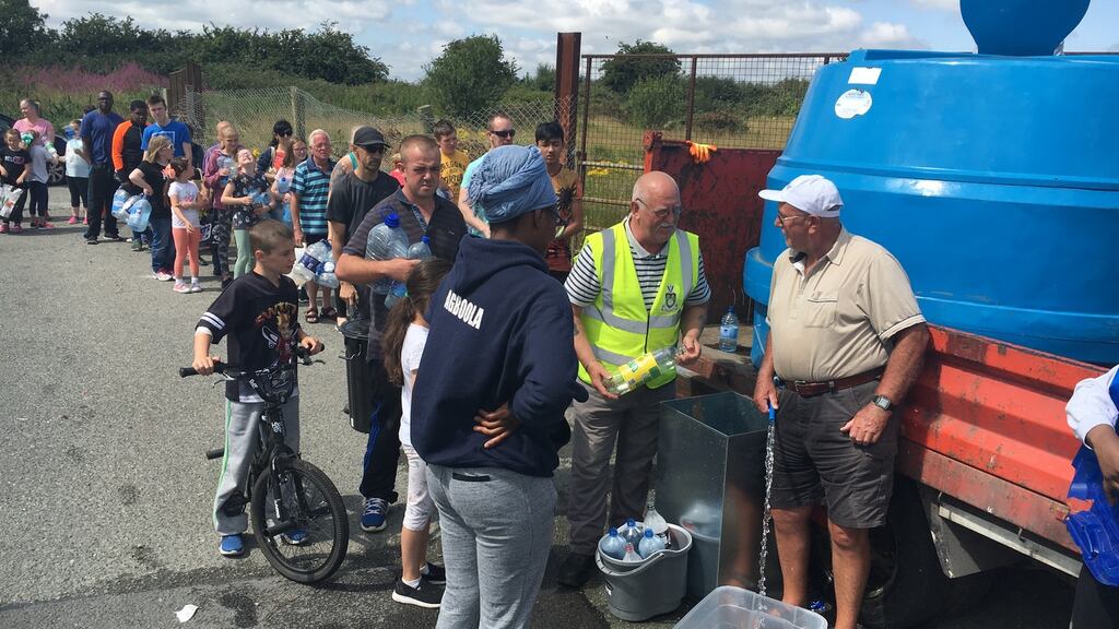 Some 33 tankers are filling reservoirs and 86 stationary water containers for distribution to locals. Photograph: Cyril Byrne/The Irish Times