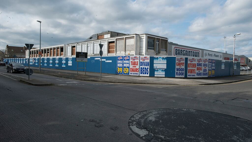The old Bargaintown building on Greencastle Parade, Coolock, which is being converted to a ‘family hub’ for homeless people. Photograph: Dave Meehan/The Irish Times