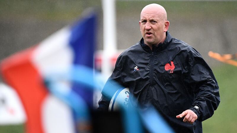 France and defence coach Shaun Edwards visit Murrayfield on Sunday. Photograph: Franck Fife/AFP/Getty