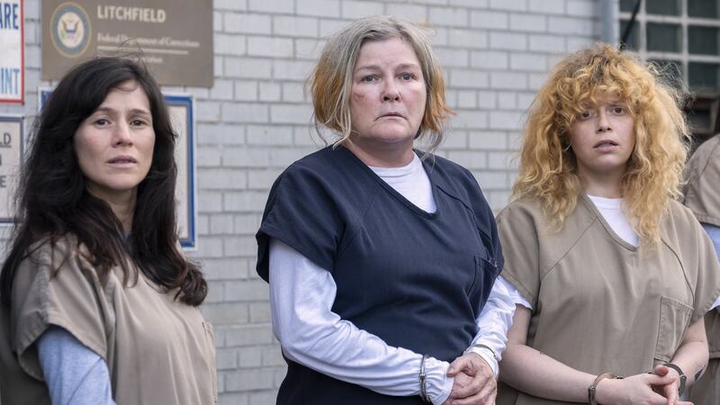 From left Lorna Morello (Yael Stone), Red (Kate Mulgrew) and Nicky (Natasha Lyonne). Photograph: Netflix