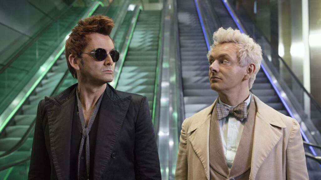 David Tennant and Michael Sheen in Good Omens