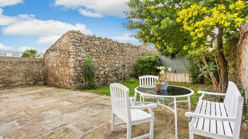 Rear garden, patio and lawn