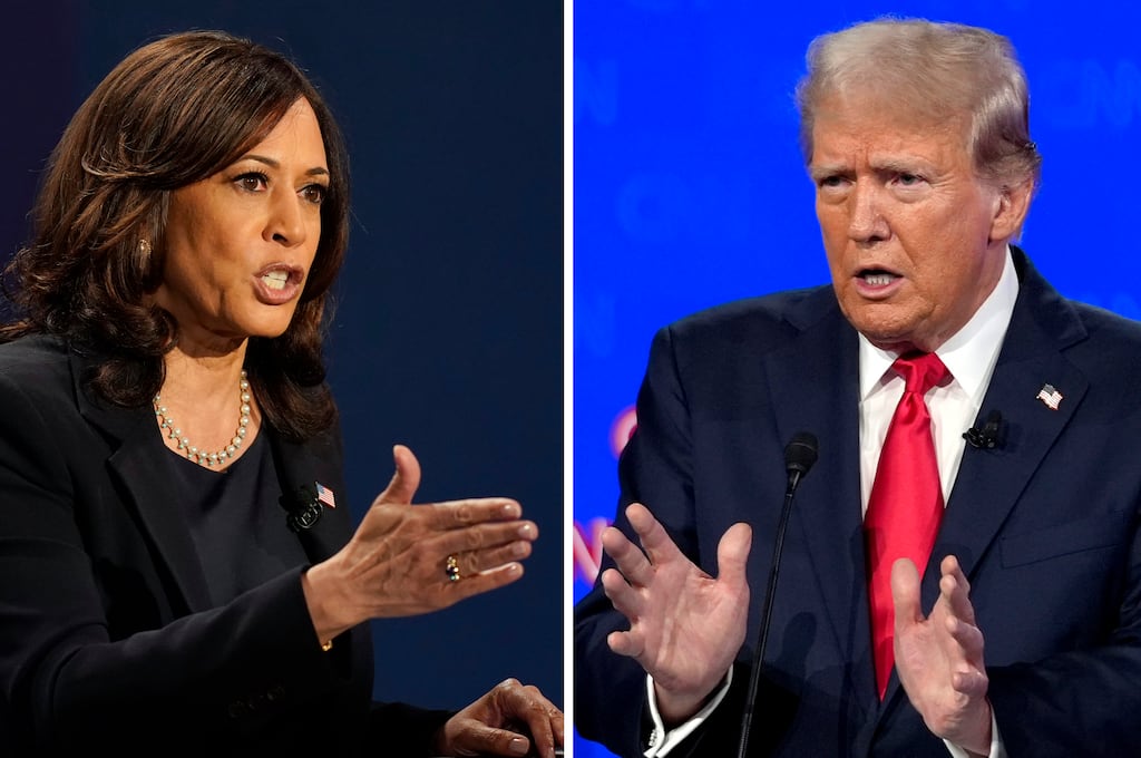 Kamala Harris has accused Donald Trump of ‘running scared’. Photograph: AP