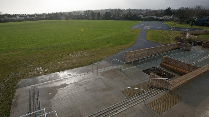 Playing fields at Clonkeen College, where permission was sought for 299 units. Photograph: Dave Meehan