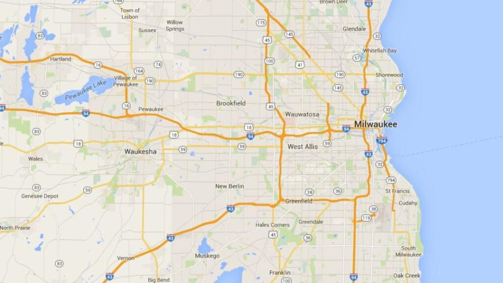 Map of Milwaukee, Wisconsin, where police are searching for anyone involved in the fatal shooting of a teenager and a van driver who struck and killed a toddler. Photograph: Google Maps