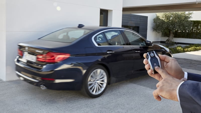New BMW 5-Series has an optional system that, like the 7-Series, allows it to be parked via the key even if you’re not in the car.