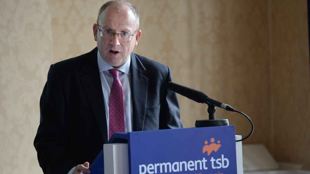 PTSB chief executive Jeremy Masding told the Oireachtas finance committee that the bank intended to reduce its NPLs to a single-digit percentage by March next year. Photograph: Dara Mac Dónaill
