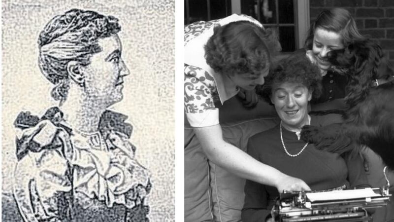 LT Meade; and Enid Blyton with her daughters and their dog. Blyton photograph: George Konig/Keystone Features/Getty