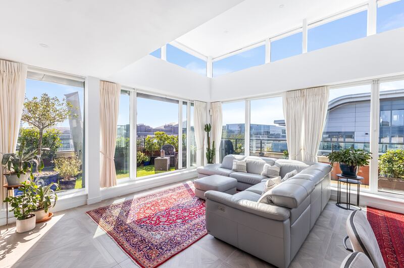 The main living space is incredibly bright thanks to lots of glazing