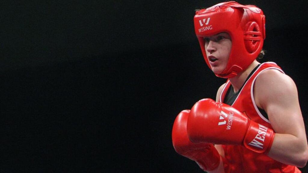 There were victories today for Katie Taylor (above) and Michaela Walsh earlier this morning. Photograph: Octavian Cocolos/Inpho