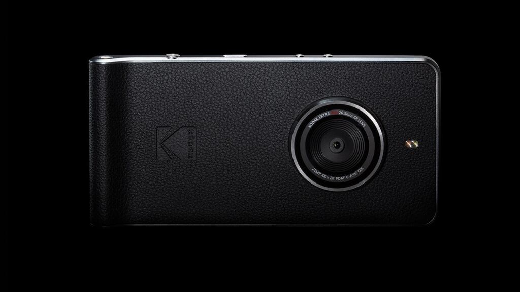 The Kodak Ektra Photography Smartphone: it comes with an f/2.0 lens, a 21 megapixel sensor and the ability to capture 4K