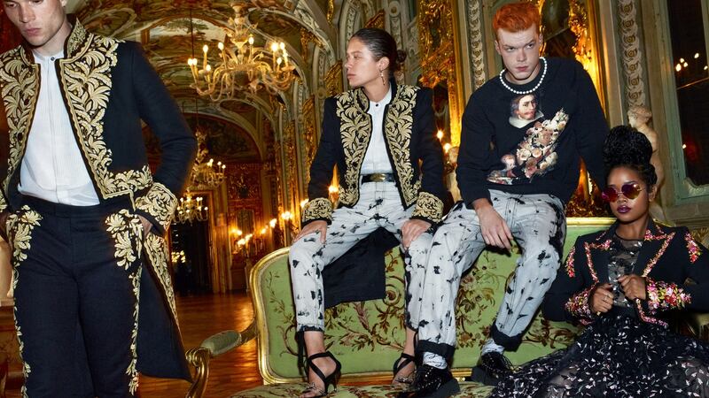 From the Giambattista Valli x H&M collection, on sale from November 7th. The Italian designer says he is bringing his haute couture sensibilities to the high street at a fraction of their usual couture cost.