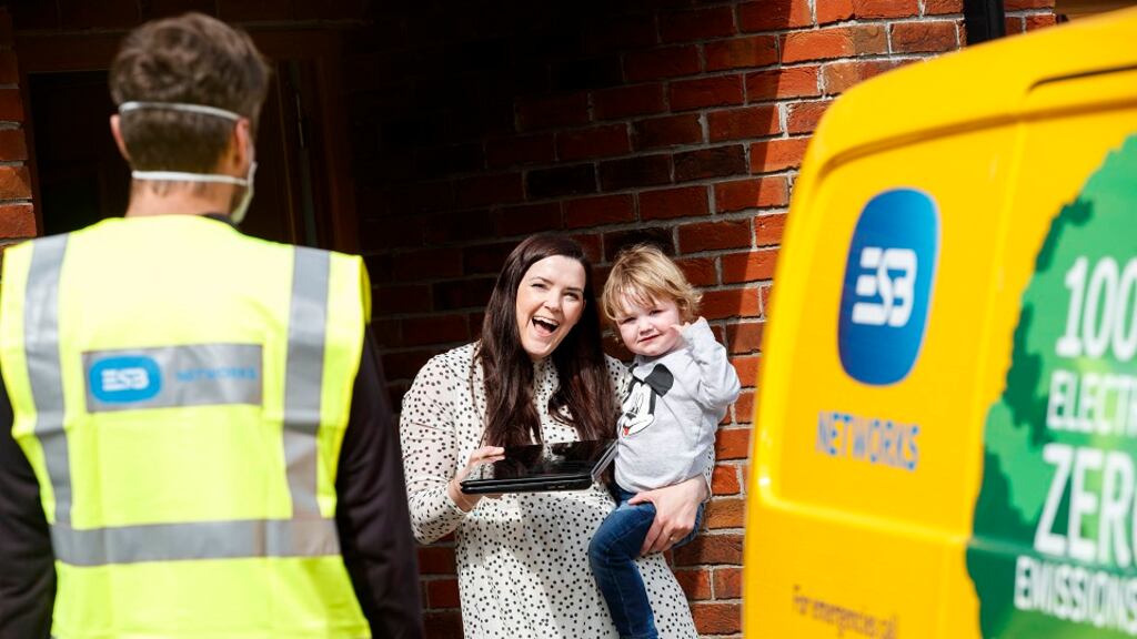 Staff at ESB volunteered to collect and distribute more than 1,300 donated and purchased laptops.