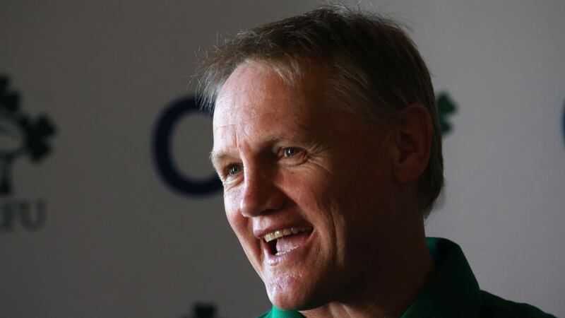 Ireland head coach Joe Schmidt addressing a press conference at the Ireland rugby squad’s Carton House base in Co Kildare yesterday. Photograph: Dan Sheridan/Inpho