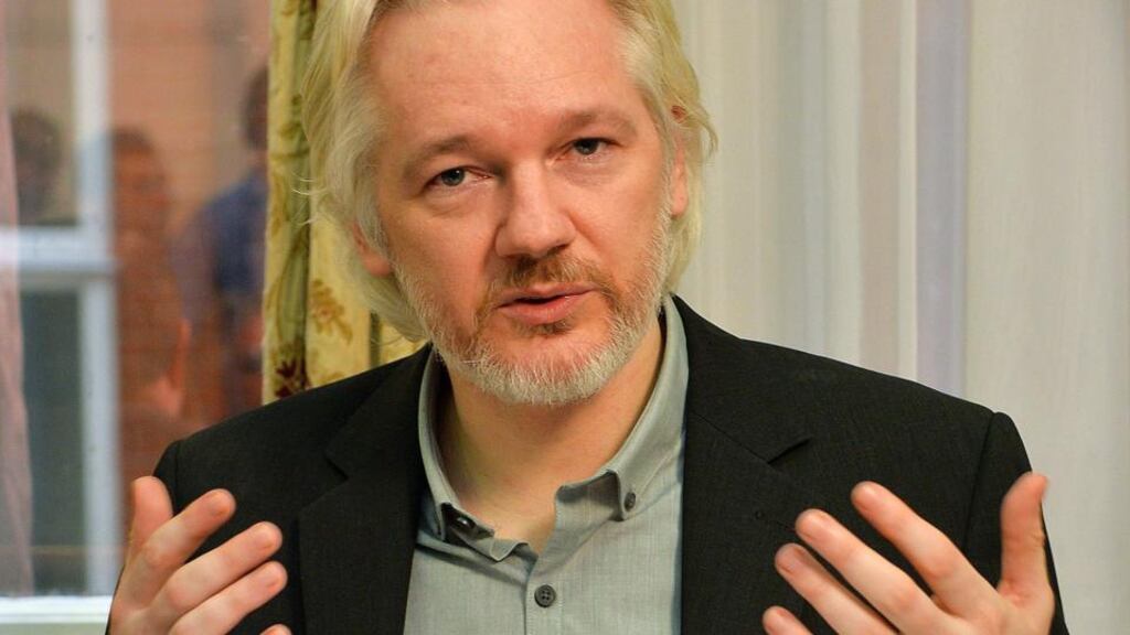 The activist has been living inside the embassy for almost three years to avoid extradition to Sweden where he is wanted for questioning over sex assault allegations by two women, which he denies. Photograph: John Stillwell/AFP/Getty Images