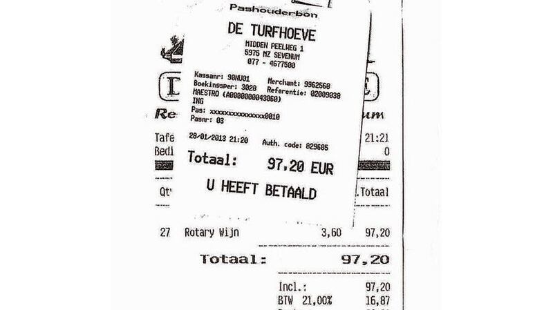 The €97.20 bar tab