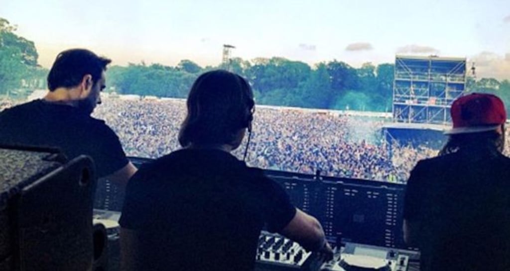 Swedish House Mafia performing at the Phoenix Park in 2012.