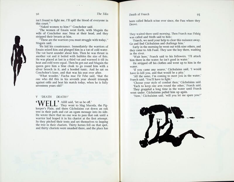 The Táin by Thomas Kinsella, illustrated by Louis le Brocquy.