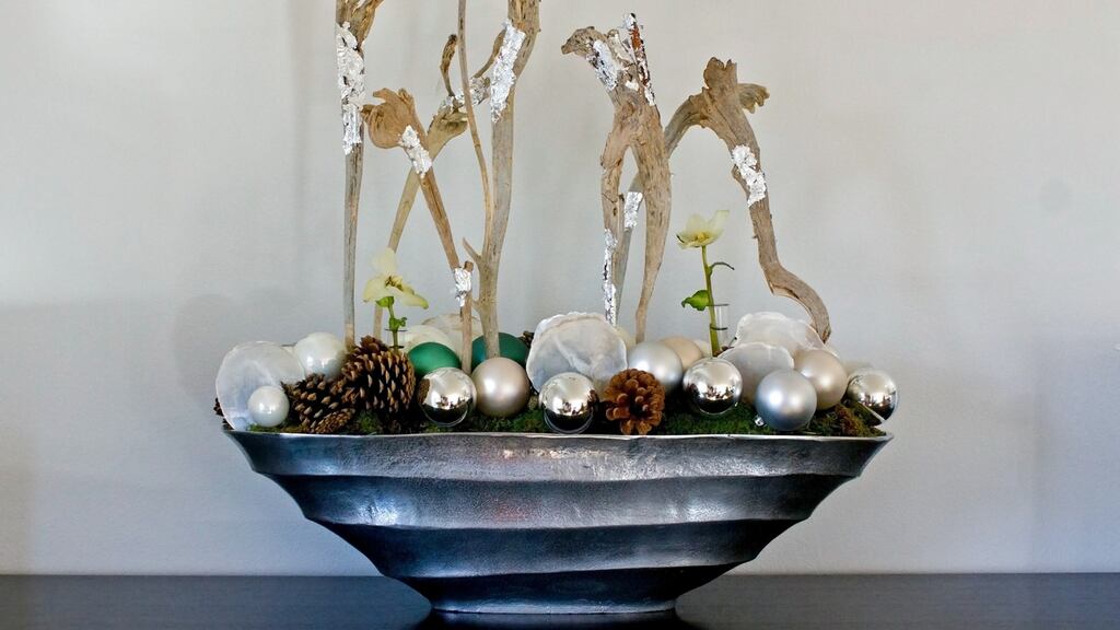 You never had a Christmas tree or Christmas decorations but sometimes there was an interesting branch in the house in December covered in found objects.