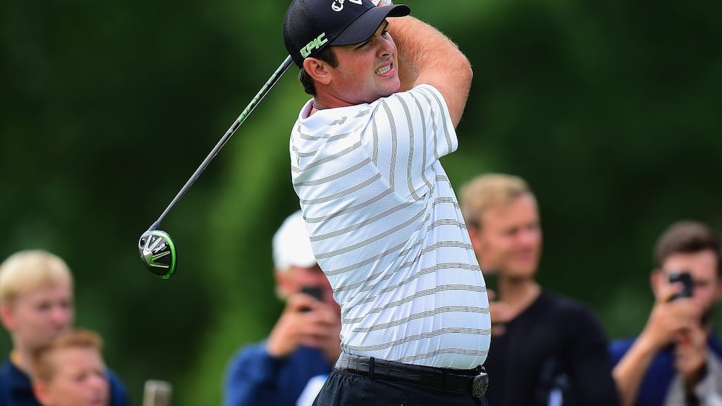 Patrick Reed of the US  on the 4th tee during the Porsche European Open Pro-Am   in Hamburg, Germany. Photograph:   Tony Marshall/Getty Images