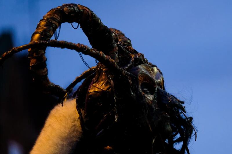 The Krampus is a horned, anthropomorphic figure from Austro-Bavarian Alpine folklore. Photograph: Ian Forsyth/Getty Images.