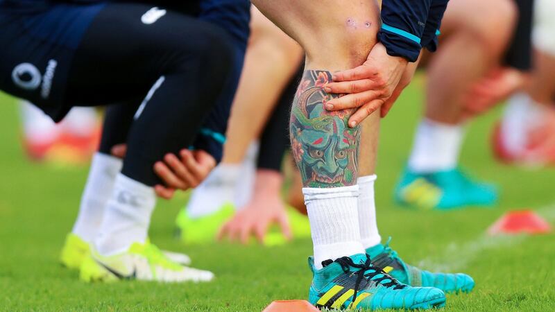 One of Andrew Porter’s growing number of tattoos. Photograph: Tommy Dickson/Inpho