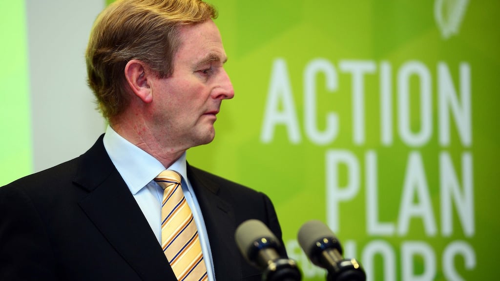 Taoiseach Enda Kenny at a press conference on the Government’s Action Plan for Jobs in 2012. Photograph: Eric Luke