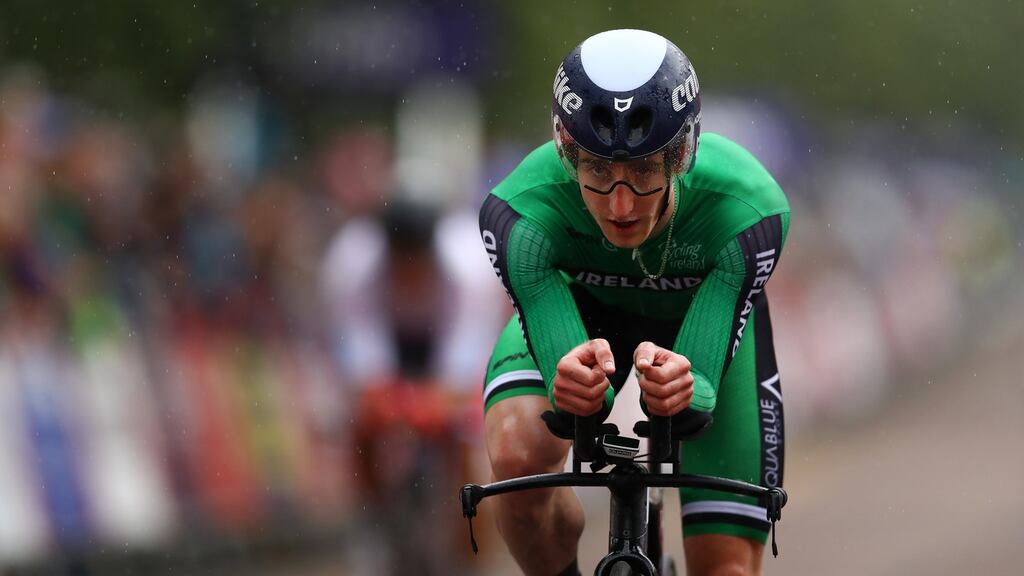 Eddie Dunbar remains second overall in the La Route Occitanie in France. Photograph: Dan Istitene/Getty Images