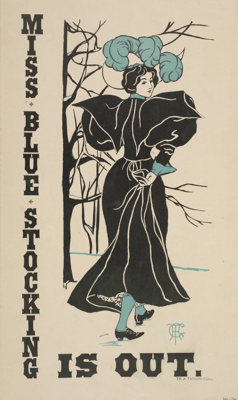 Miss Blue Stocking, c1896. Creator: Unknown. Photograph: Heritage Art/Heritage Images via Getty Images