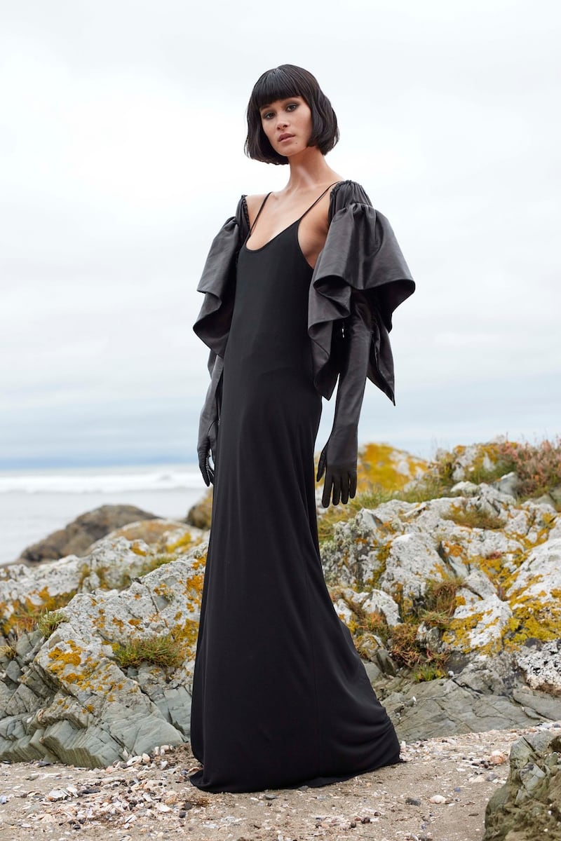 Lola Carine gloves €4,200. Slip dress by Marie Jo Laine €350 at Susan Hunter, Westbury Centre, Dublin