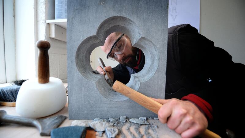 An apprenticeship in stonecutting and masonry at Kerry ETB. Photograph: Domnick Walsh