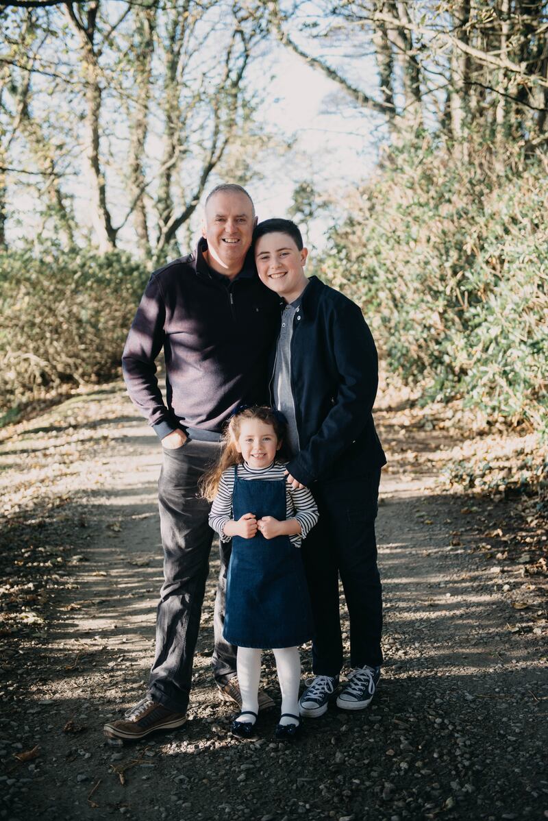 John Mullan, son Tomás and daughter Amelia, who drowned in Lough Foyle. Photograph: Geraldine Mullan