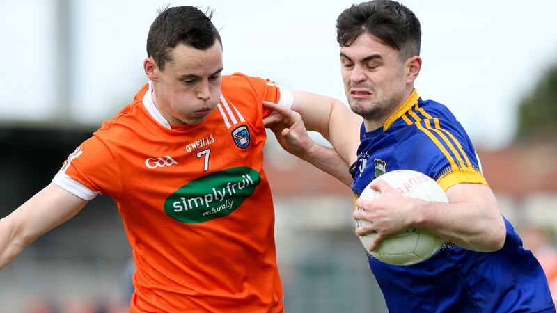 Michael Quinlivan’s hat-trick against Armagh saw Tipperary claim the last promotion. Photograph: Philip Magowan/Inpho/Presseye