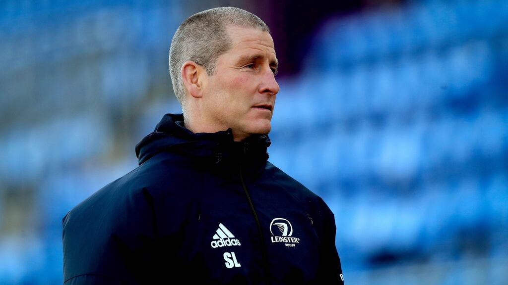 Senior coach Stuart Lancaster at Leinster rugby squad training at Energia Park, Donnybrook on Monday. Photograph: Ryan Byrne/Inpho