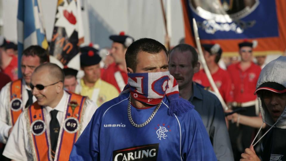 Orange Order parades near the Ardoyne shops in north Belfast have been a flashpoint for trouble over the Twelfth of July period. Photographer: Dara Mac Dónaill/The Irish Times