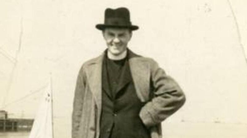 Canon George Chamberlain, grandfather of Julie Parsons, on the east pier in Dún Laoghaire in the 1930s.