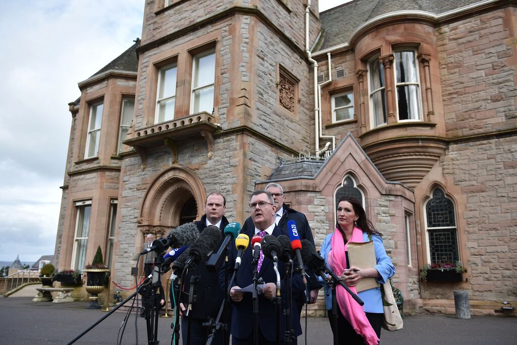 DUP leader Jeffrey Donaldson after holding talks with British PM Rishi Sunak last week. File Photograph: Charles McQuillan/Getty Images