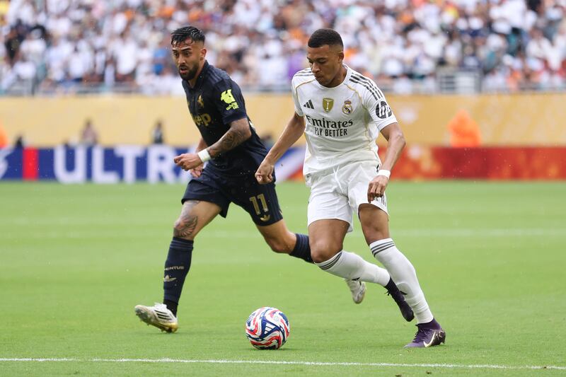 Kylian Mbappe in action for Real Madrid. Photograph: Megan Briggs/Getty Images