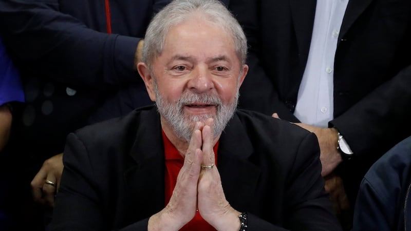 Former Brazil president Luiz Inacio Lula da Silva: Jailed in corruption probe, he has strongly professed his innocence and contends he was targeted for political reasons. Photograph: Nacho Doce/Reuters