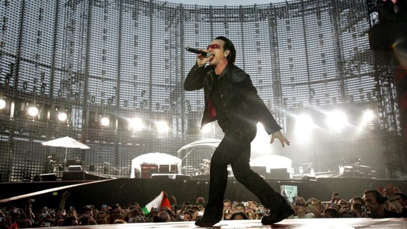 Bono and U2 on stage in Croke Park. Photograph: Matt Kavanagh