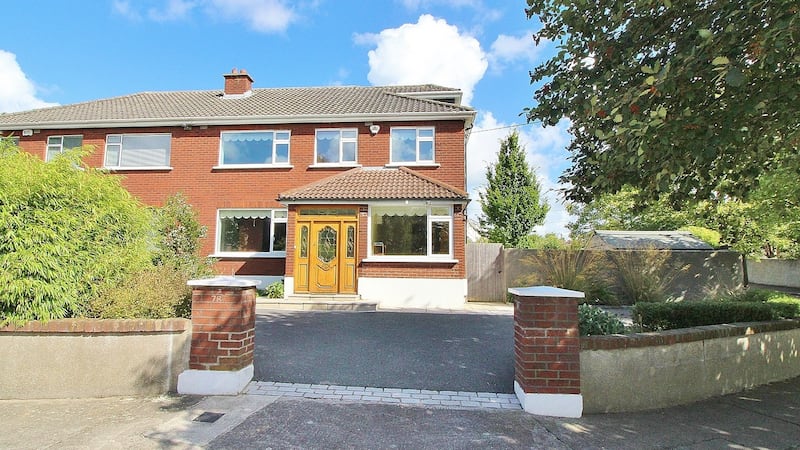 Five-bed, three-bath, semi-detached at 76 Foxfield Road, for €700,000. Agent: DNG.