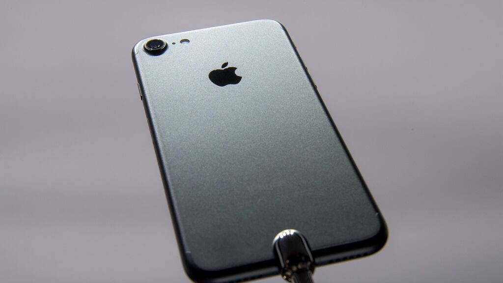 The new Apple iPhone 7: Physically very similar to its predecessor. Photograph: David Paul Morris/Bloomberg