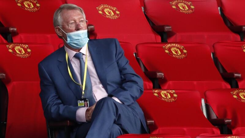 Alex Ferguson at Old Trafford for the Premier League game between Manchester United and Southampton in July 2020. Photograph: Clive Brunskill/AFP via Getty Images