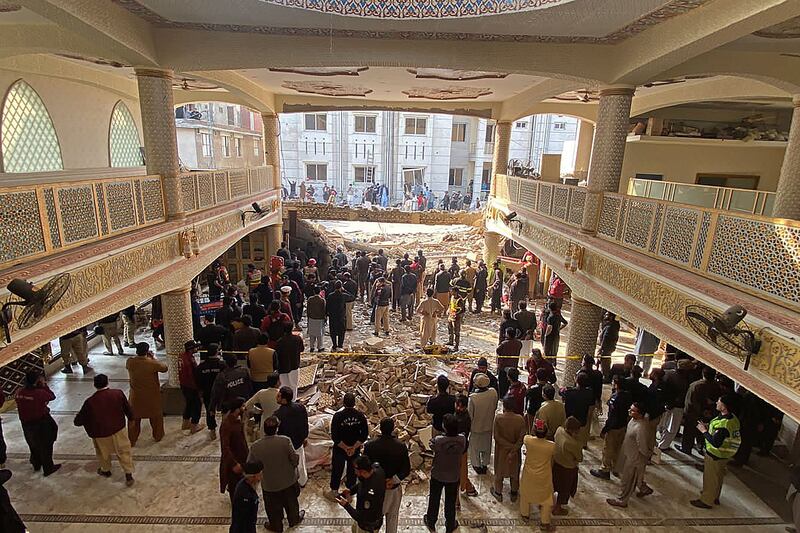 More than 300 worshippers were praying in the mosque when the incident occurred. Photograph: Maaz Ali/AFP via Getty Images