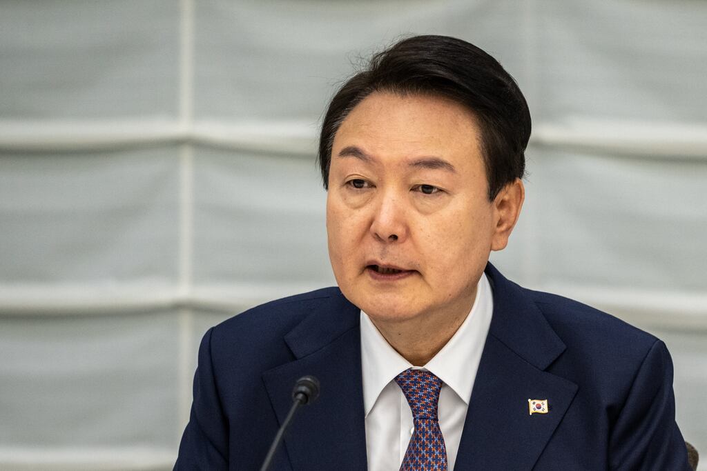 South Korean president Yoon Suk Yeol has promised to get tough on so-called Villa Kings. Photograph: Philip Fong/Anadolu Agency via Getty Images